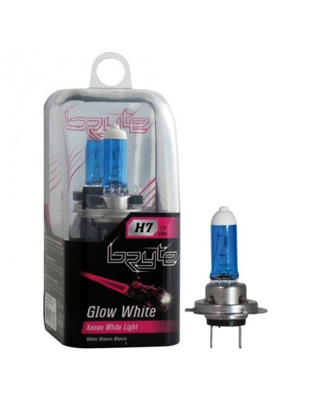 LAMPADINA EFFETTO XENON H7 +25% 4500K GLOW WHITE BRYTE