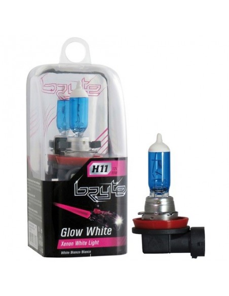 LAMPADINA EFFETTO XENON H11 +25% 4500K GLOW WHITE BRYTE