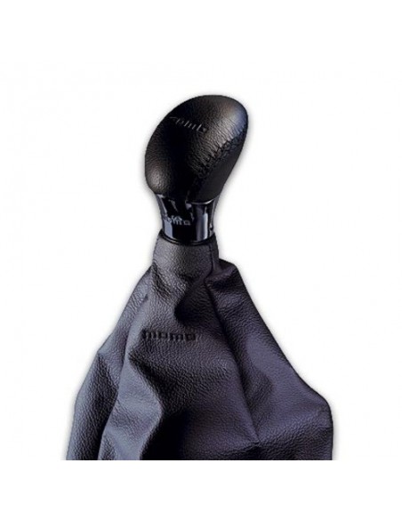 CUFFIA CAMBIO IN VERA PELLE NERA MOMO