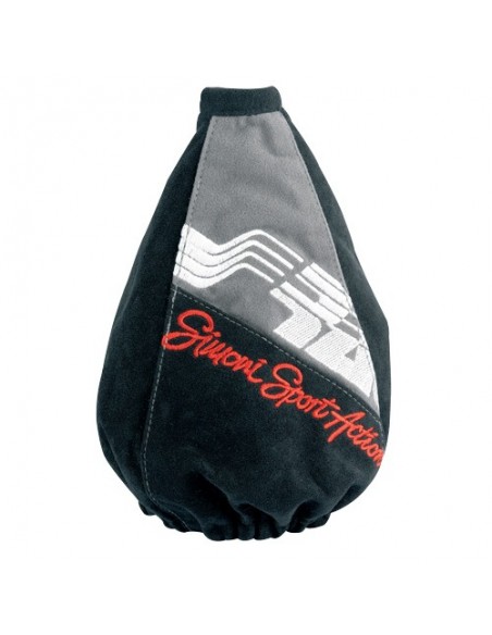 CUFFIA CAMBIO IN MICROFIBRA NERA E GRIGIA SIMONI RACING