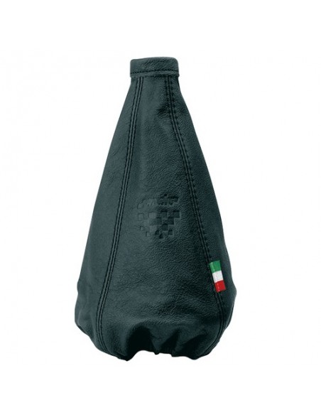 CUFFIA CAMBIO IN VERA PELLE NERA SIMONI RACING