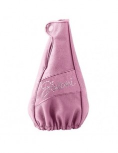 CUFFIA CAMBIO IN VERA PELLE ROSA STRASS SIMONI RACING