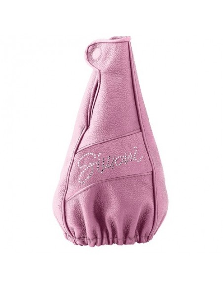 CUFFIA CAMBIO IN VERA PELLE ROSA STRASS SIMONI RACING