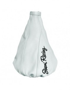 CUFFIA CAMBIO IN ECOPELLE BIANCA SIMONI RACING