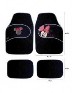 TAPPETI UNIVERSALI IN MOQUETTE NERO MINNIE