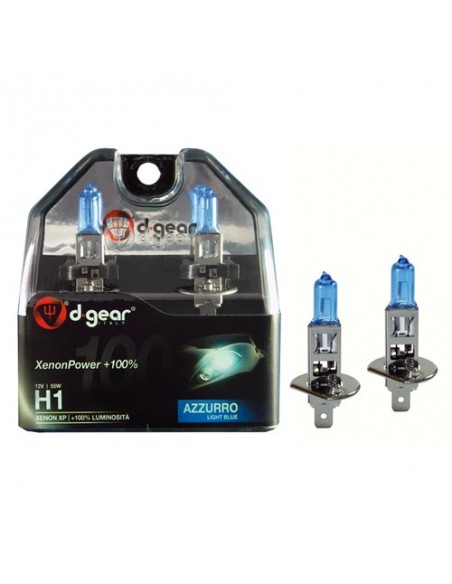 COPPIA LAMPADINE EFFETTO XENON H1 +100% 5200K XP MIRROR BLUE