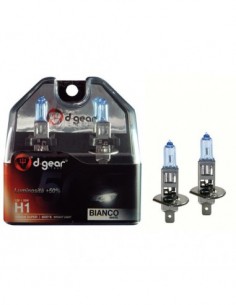 COPPIA LAMPADINE EFFETTO XENON H1 +50% 4000K SUPER WHITE