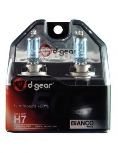 COPPIA LAMPADINE EFFETTO XENON H7 +50% 4000K SUPER WHITE
