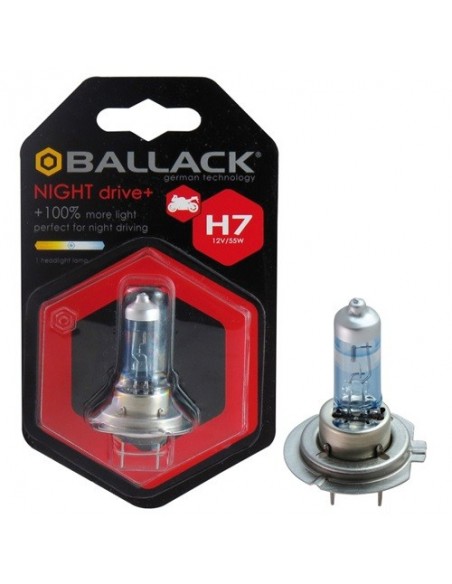 LAMPADINA EFFETTO XENON H7 +100% NIGHT DRIVE+ BALLACK
