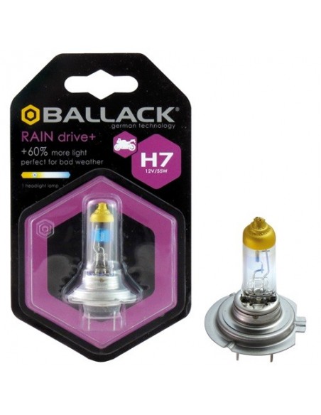 LAMPADINA EFFETTO XENON H7 +60% RAIN DRIVE+ BALLACK