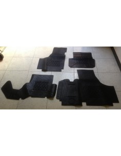 4 TAPPETI GOMMA NERI FIAT 500 F R D'EPOCA