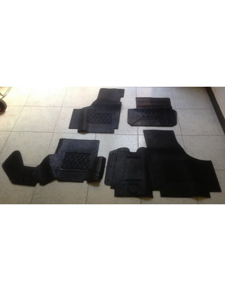 4 TAPPETI GOMMA NERI FIAT 500 F R D'EPOCA