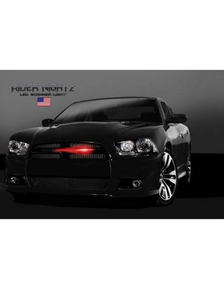 STRISCIA NEON CON 24 LED ROSSO LUMINOSI "SUPERCAR" SCANNER