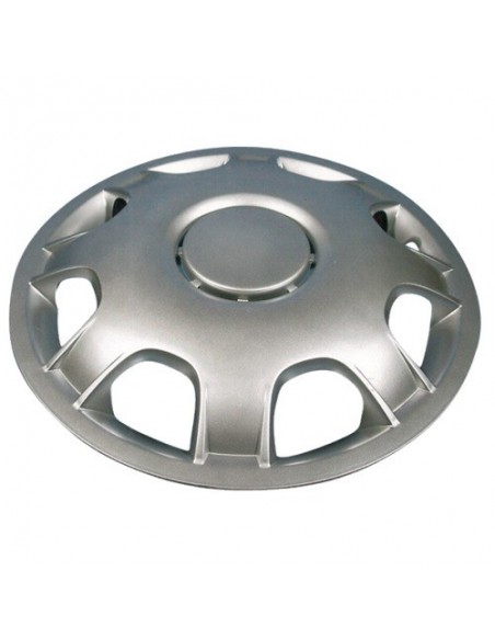 4 BORCHIE COPRICERCHI DA 15" IN ABS ARGENTO PER FURGONI CAMPER