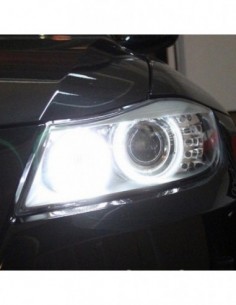 COPPIA LED ANGEL EYES 20W BIANCHI BMW SERIE 1 E81 E82 E87...