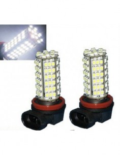 COPPIA LAMPADINE H11 LUCE FENDINEBBIA BIANCO 102 LED SMD