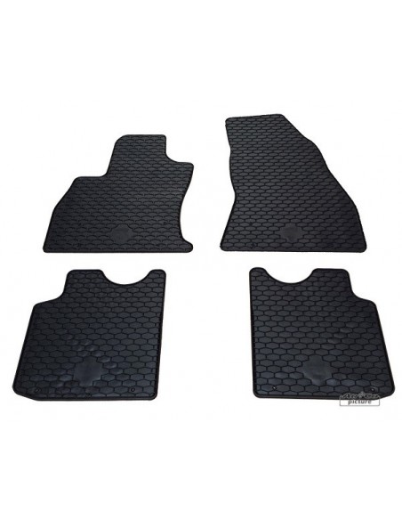 4 TAPPETI GOMMA NERI FIAT 500L dal 2013-