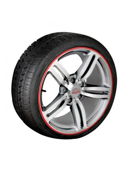 4 PROTEZIONE CERCHI IN LEGA RIMBLADES ROSSO UNIVERSALE