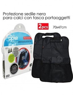 COPPIA COPRISEDILI NERI PER SEDILE AUTO CUSTODIA BAMBINI...