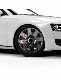 4 COPRICERCHI NERI LUCIDI DA 13" ABS CERCHI SPORTIVI AUTO