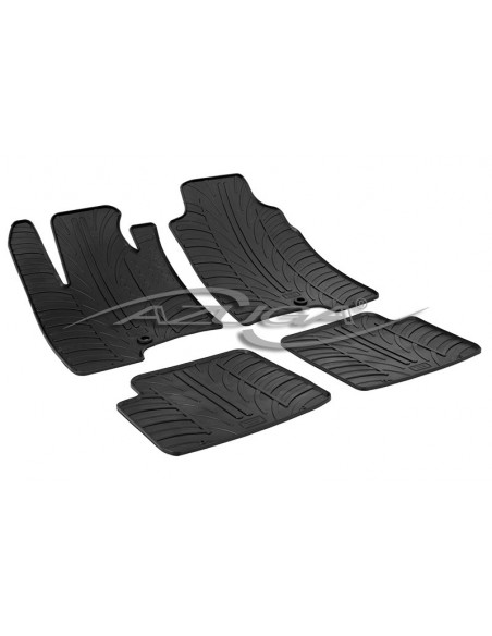 4 TAPPETI GOMMA NERI FIAT PANDA dal 2012-