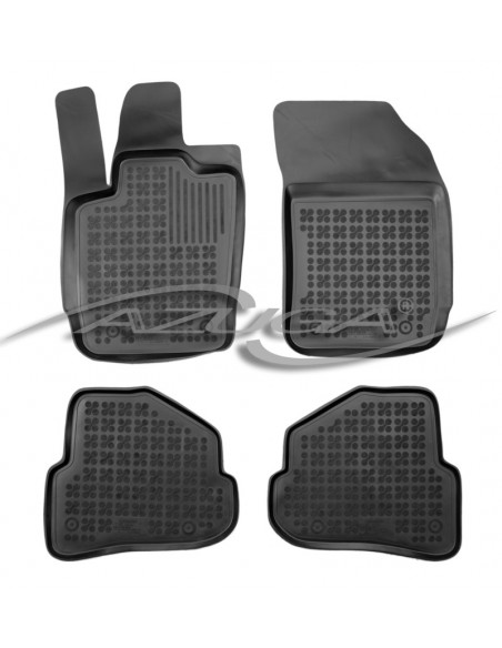 4 TAPPETI GOMMA NERI 4cm AUDI A1 3porte dal 2010-