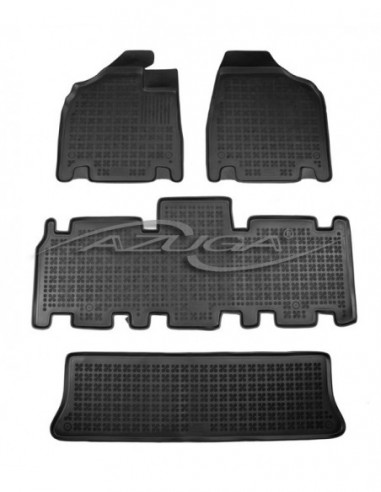 4 TAPPETI GOMMA NERI 4cm KIA CARNIVAL II dal 2002-2006