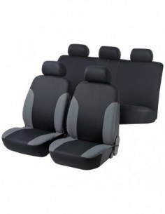 SET COPRISEDILI UNIVERSALI GRIGIO/NERO IN POLIESTERE