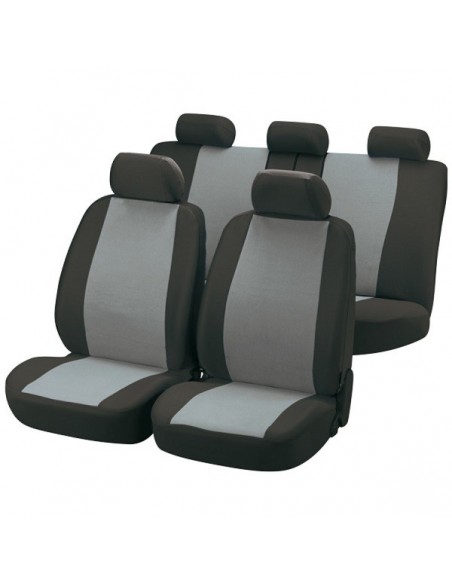 SET COPRISEDILI UNIVERSALI GRIGIO/NERO IN POLIESTERE