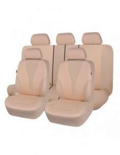 SET COPRISEDILI UNIVERSALI BEIGE "GLAMUR" IN POLIESTERE