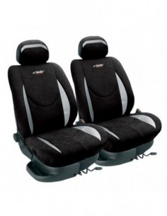 COPPIA COPRISEDILI ANTERIORI "SIMONI RACING" NERO/GRIGIO...