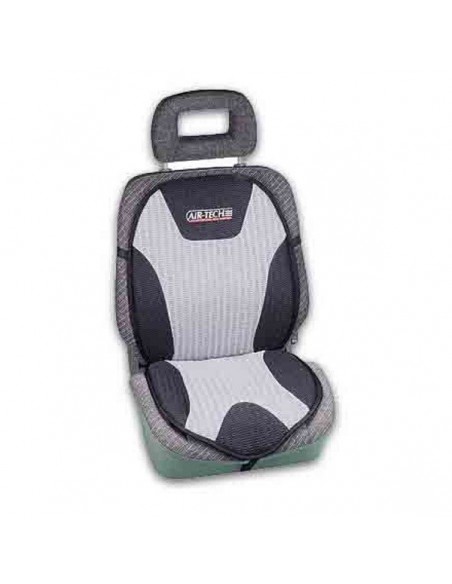 SCHIENALE ANTERIORE VENTILATO "AIR-TECH" ARGENTO/NERO