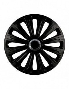 4 BORCHIE COPRICERCHI DA 13" NERI SPORTIVI