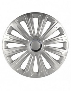 4 BORCHIE COPRICERCHI DA 15" ARGENTO SPORTIVI