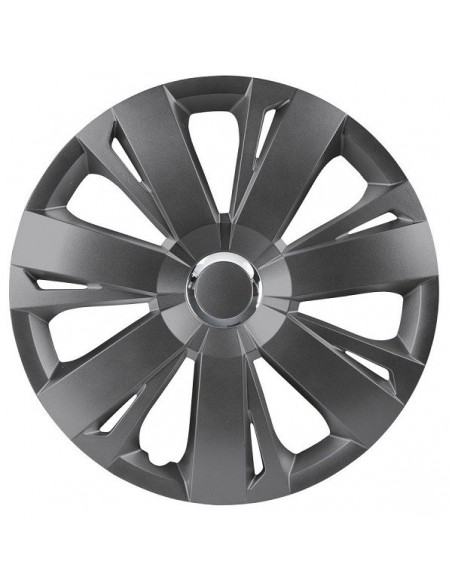 4 BORCHIE COPRICERCHI DA 15" GRAFITE SPORTIVI