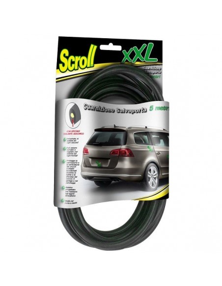 SALVAPORTA - SCROLL GOMMA NERO UNIVERSALE 5 METRI