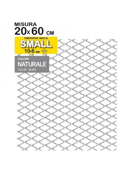 GRIGLIA SPORTIVA 60x20cm ALLUMINIO CROMATA SMALL