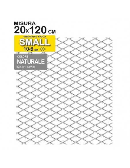 GRIGLIA SPORTIVA 120x20cm ALLUMINIO CROMATA SMALL