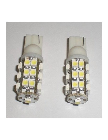 COPPIA LAMPADINE LUCE POSIZIONE BIANCO 25 LED T10 W5W