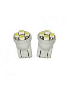 COPPIA LAMPADINE LUCE POSIZIONE BIANCO 4 LED T10 W5W