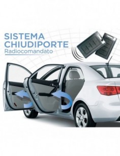 KIT CHIUSURA CENTRALIZZATA 3 e 5 PORTE + 2 TELECOMANDI