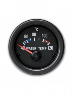 MANOMETRO TEMPERATURA ACQUA 52MM SFONDO NERO OLD TYPE