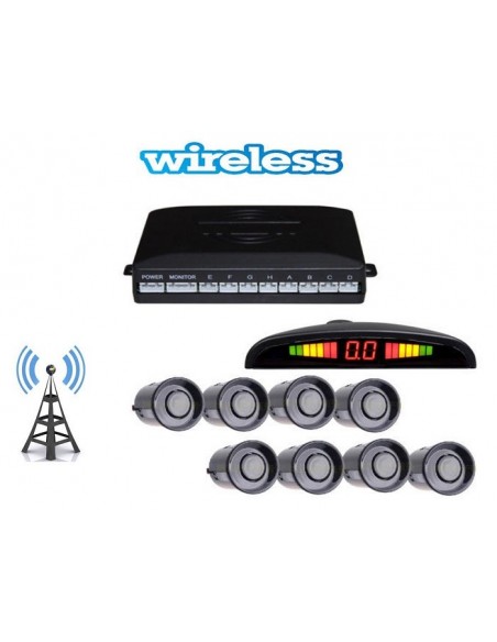 KIT 8 SENSORI DI PARCHEGGIO WIRELESS CON DISPLAY TOP GAMMA