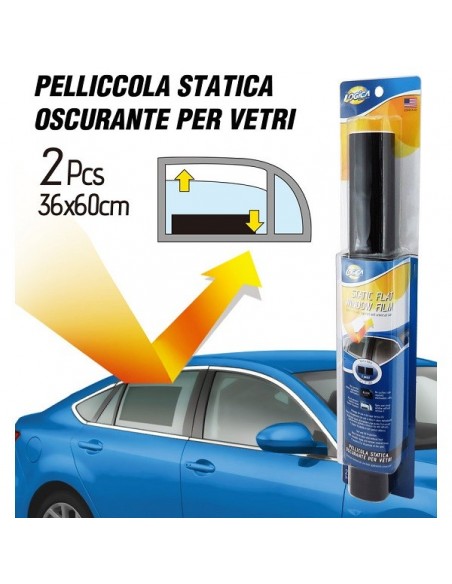 TENDINE STATICHE 36x60cm DI PELLICOLA OSCURANTE VETRI RIMOVIBILE