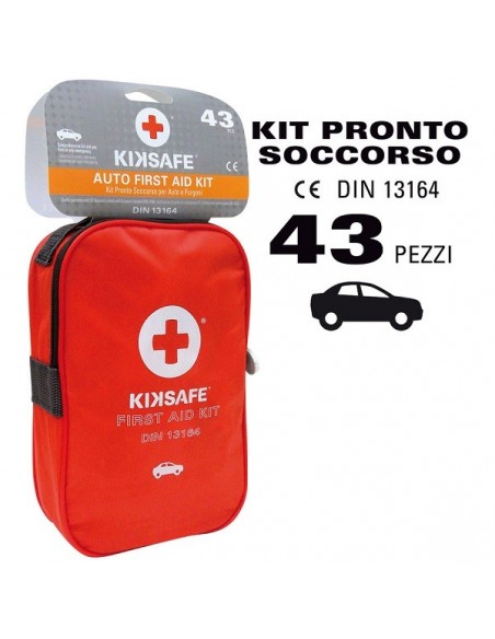 CASSETTA PRONTO SOCCORSO KIKSAFE - PER AUTO E FURGONI DIN 13164