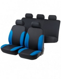 SET COPRISEDILI UNIVERSALI NERO E BLU "STELLA" IN POLIESTERE