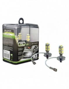 COPPIA LAMPADINE H3 LUCE FENDINEBBIA BIANCO 9 LED SMD