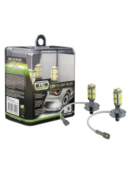 COPPIA LAMPADINE H3 LUCE FENDINEBBIA BIANCO 9 LED SMD