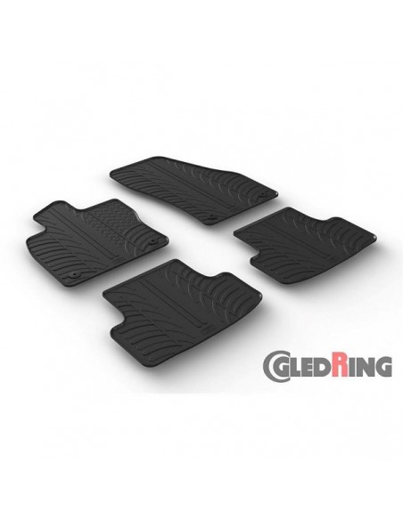 4 TAPPETI GOMMA NERI SKODA KAROQ dal 2017-