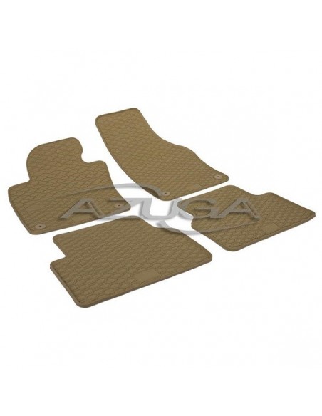 4 TAPPETI GOMMA BEIGE VOLKSWAGEN TIGUAN dal 2007-2016